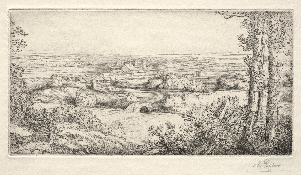 Una valle in Borgogna (Une Vallée en Bourgogne) da Alphonse Legros