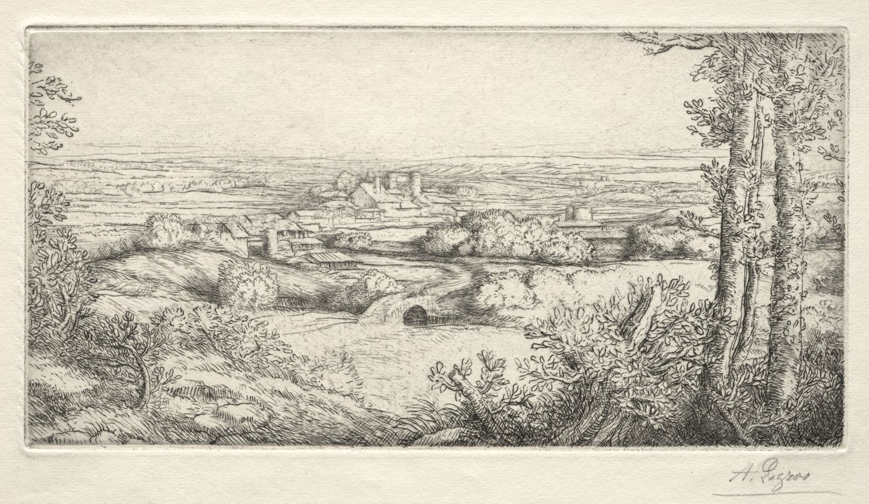 Una valle in Borgogna (Une Vallée en Bourgogne) da Alphonse Legros