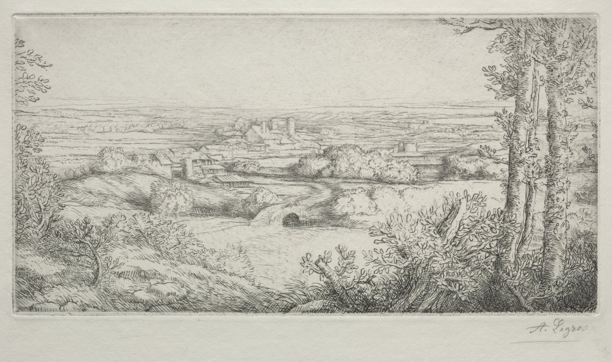 Una Valle in Borgogna da Alphonse Legros