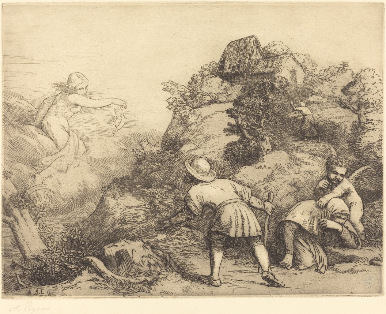 Allegoria del contadino e della fortuna da Alphonse Legros