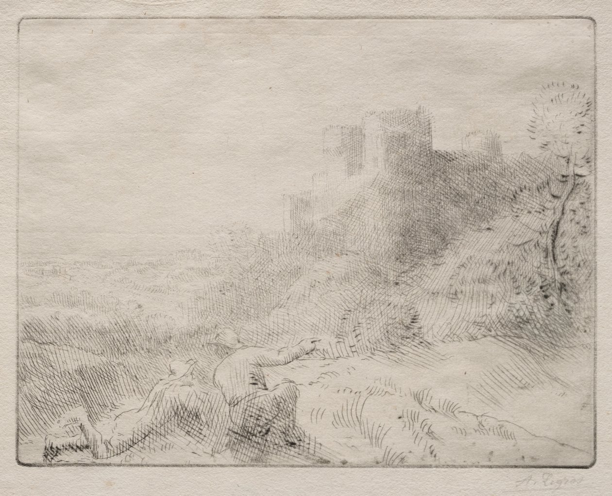 Un vecchio castello da Alphonse Legros