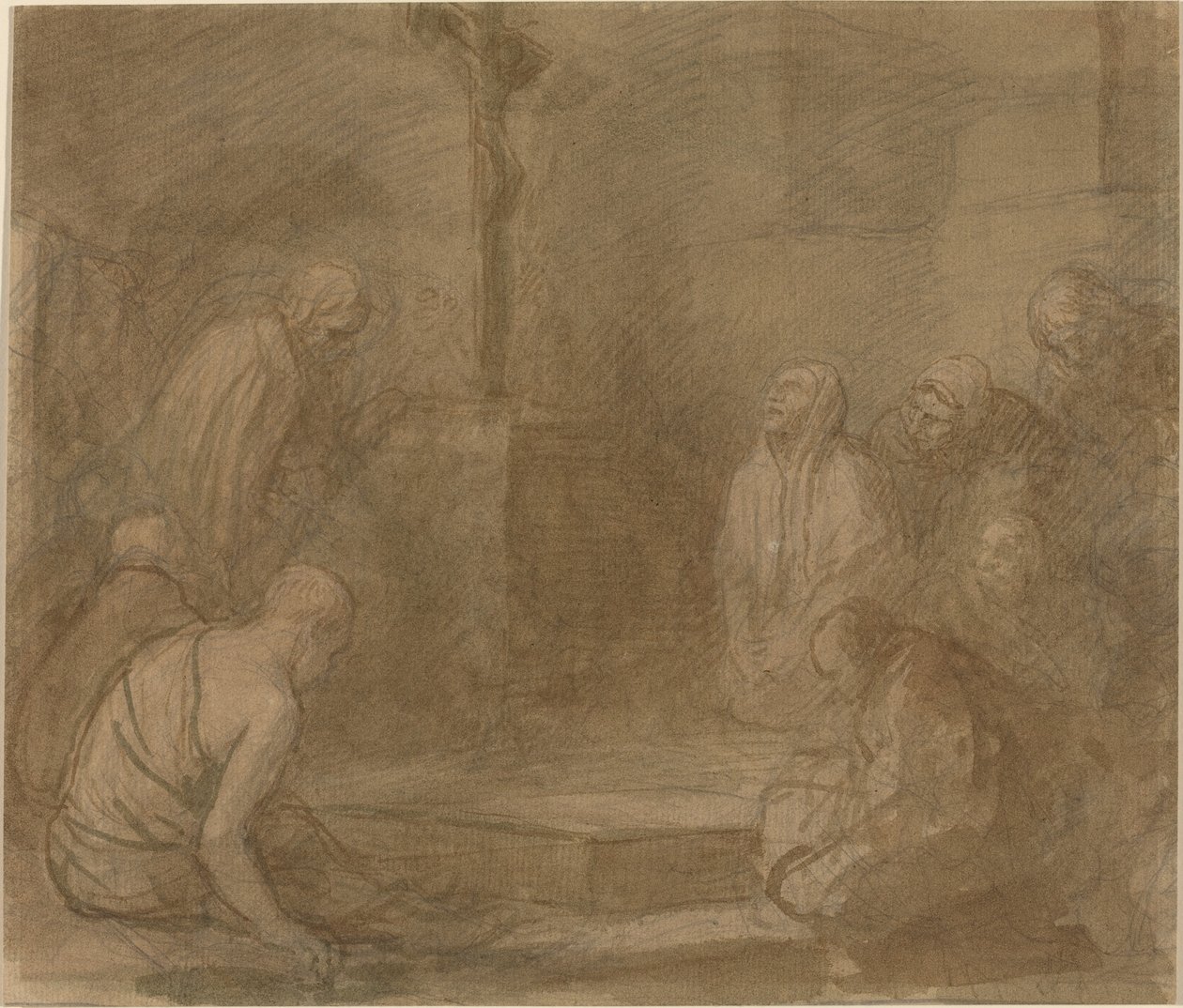 Ai piedi della croce da Alphonse Legros