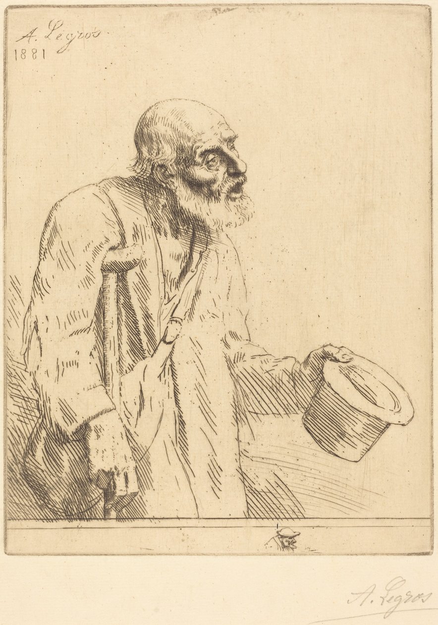 Beggar (Il mendicante) da Alphonse Legros