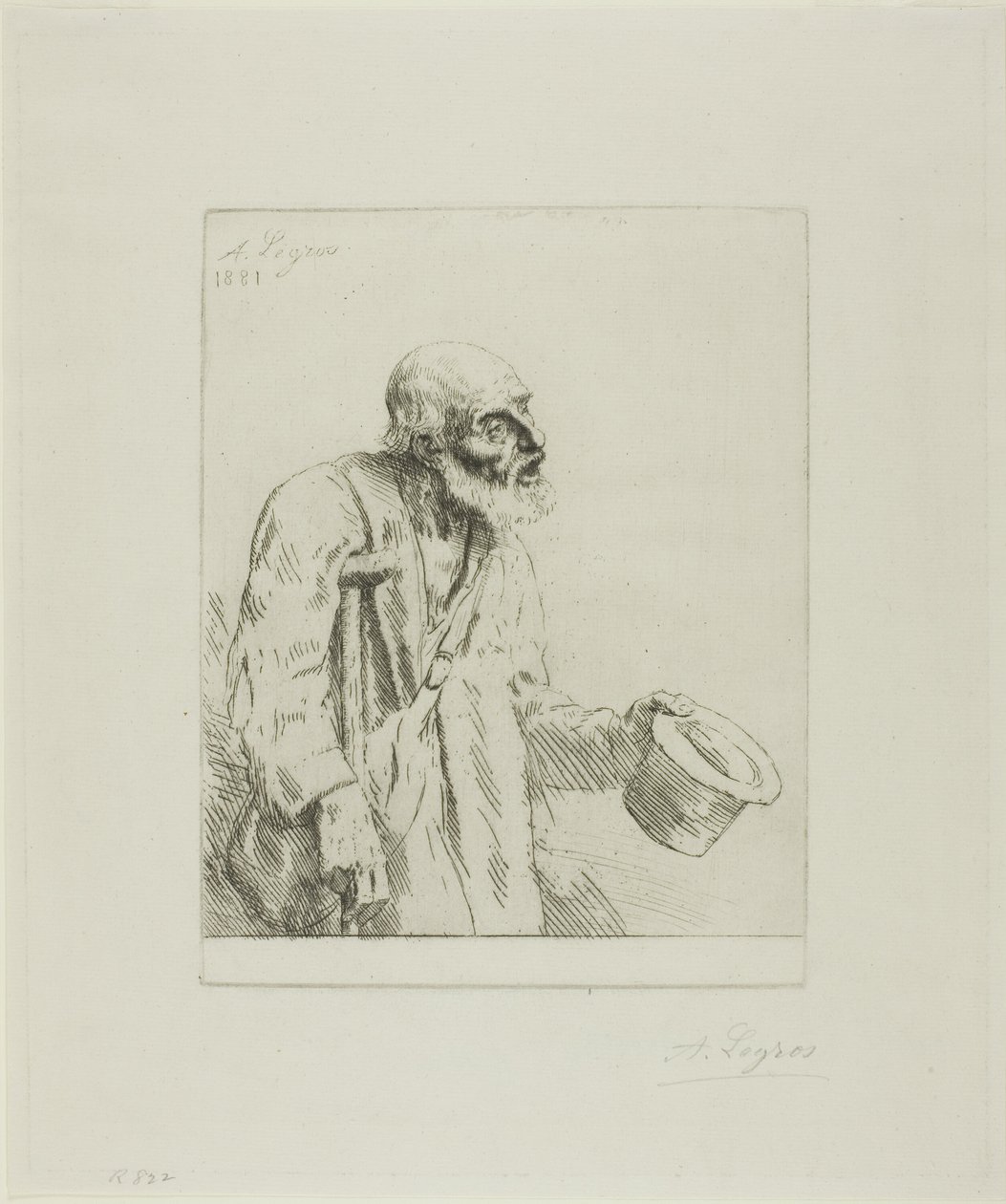 Mendicante con stampelle da Alphonse Legros