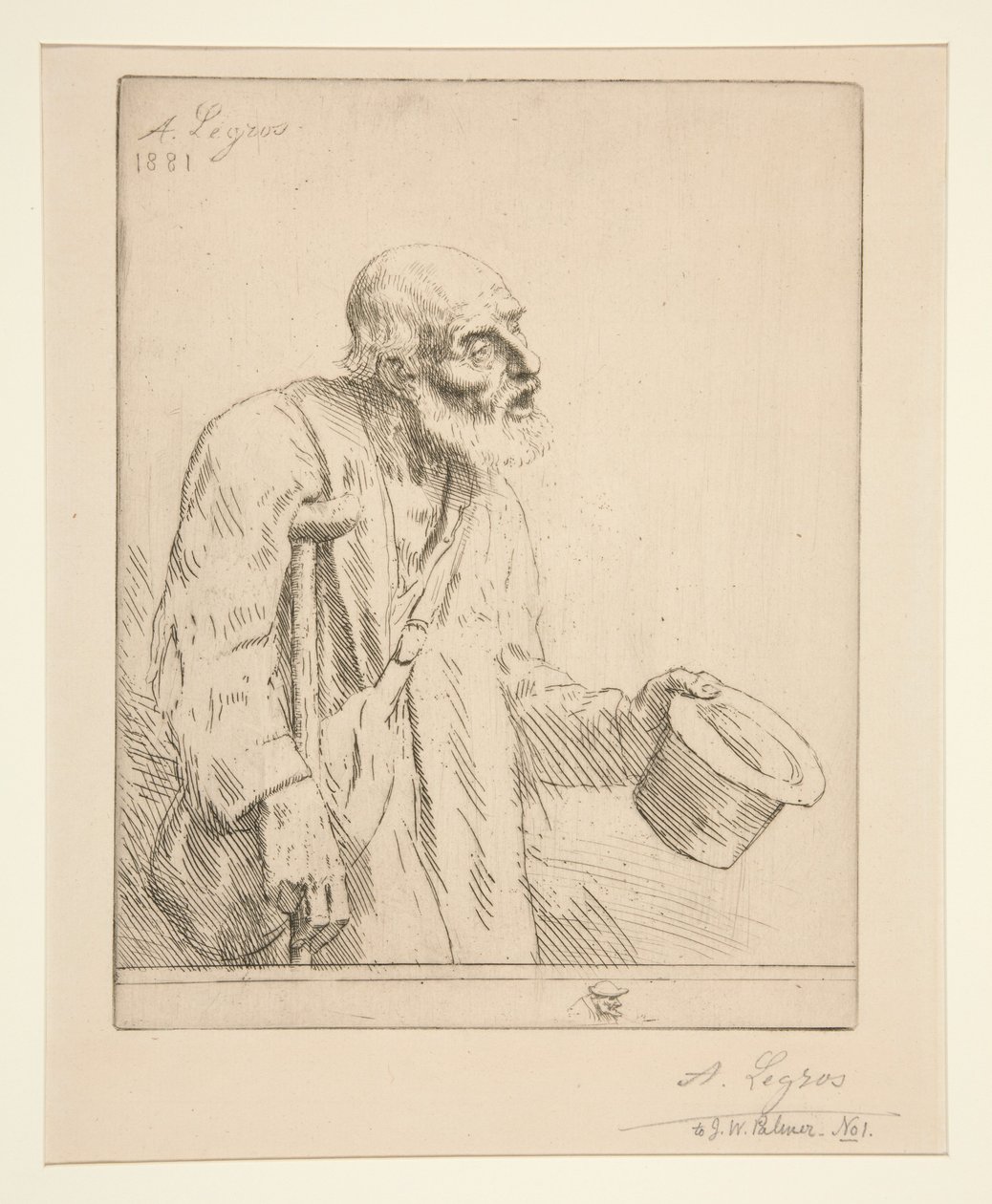 Mendicante con stampelle da Alphonse Legros
