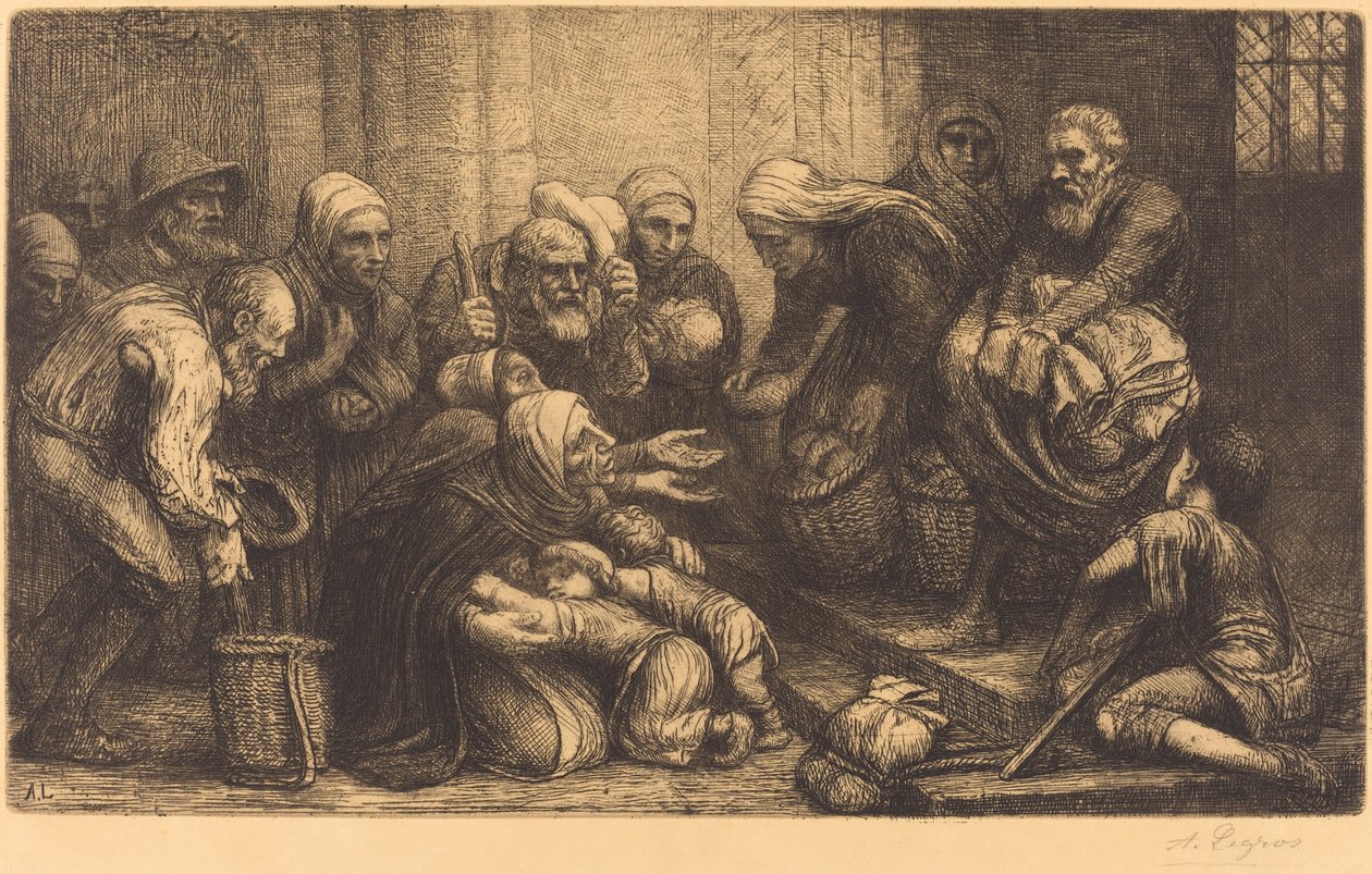 Mendicanti di Bruxelles Les mendiants de Bruges da Alphonse Legros