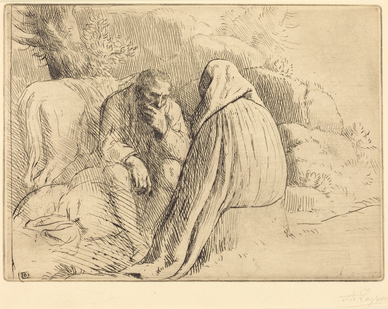 Bohemien Encampment (Accampamento dei bohémien) da Alphonse Legros