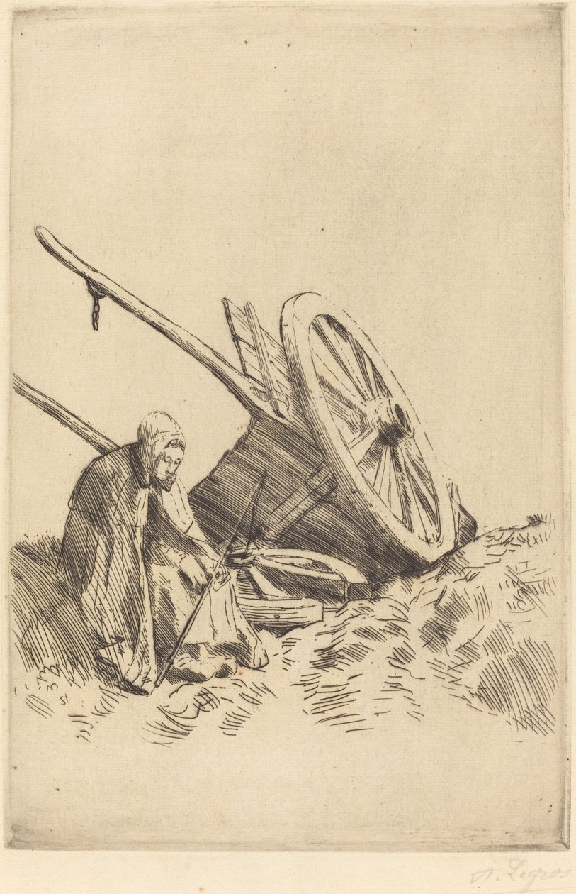 Carro rotto (La charrette brisée) da Alphonse Legros