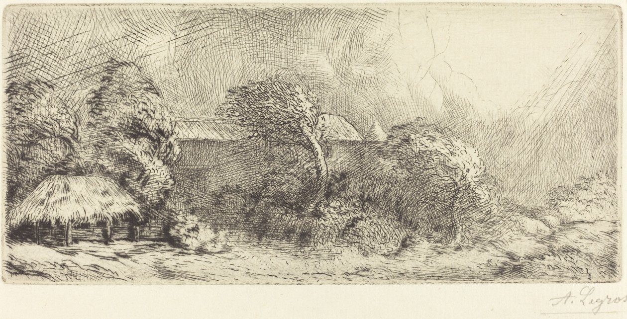 Chailli visto in una tempesta Chailli: Effetto di tempesta da Alphonse Legros