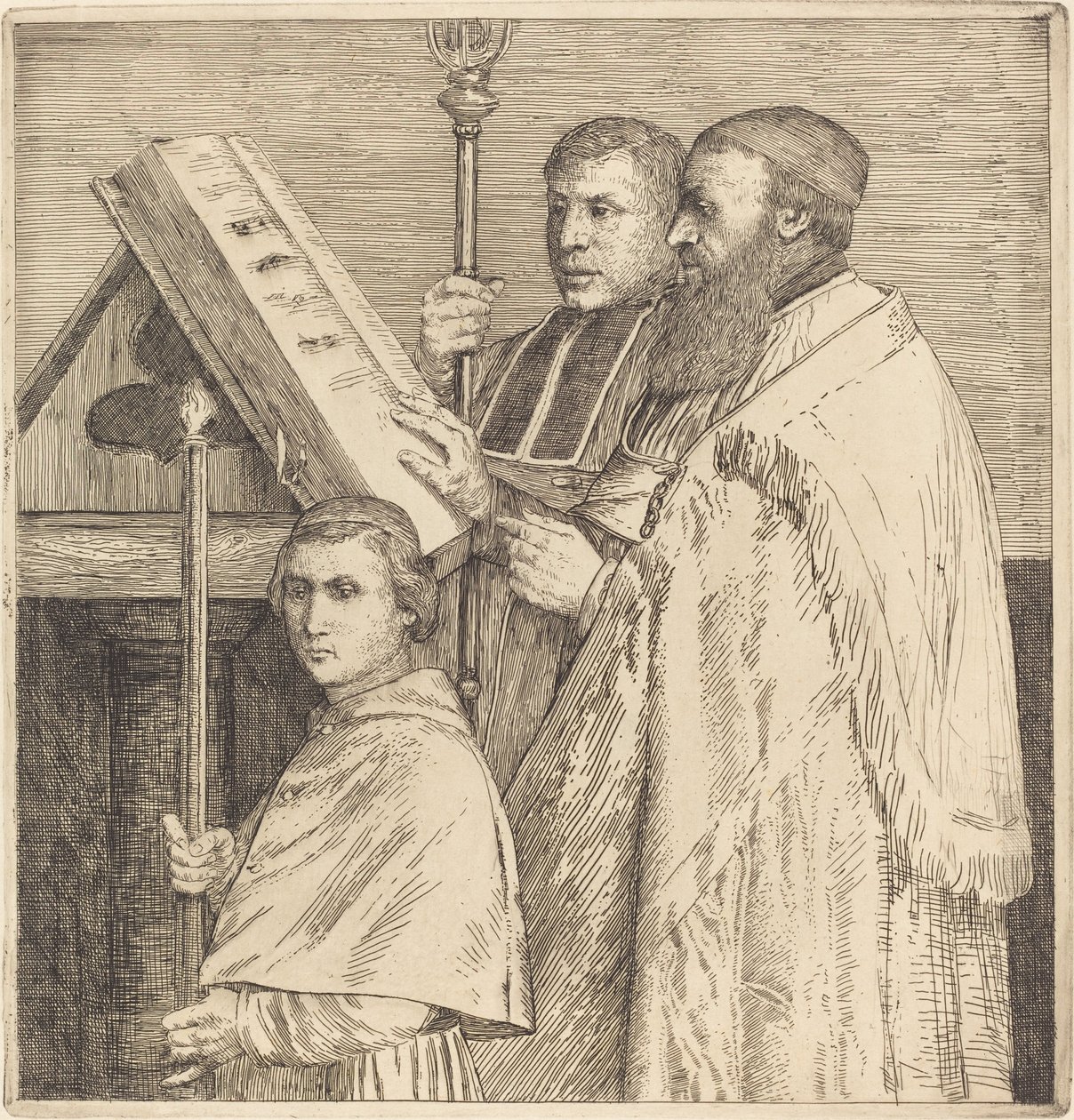 Cantori, 2ª tavola (Le lutrin) da Alphonse Legros