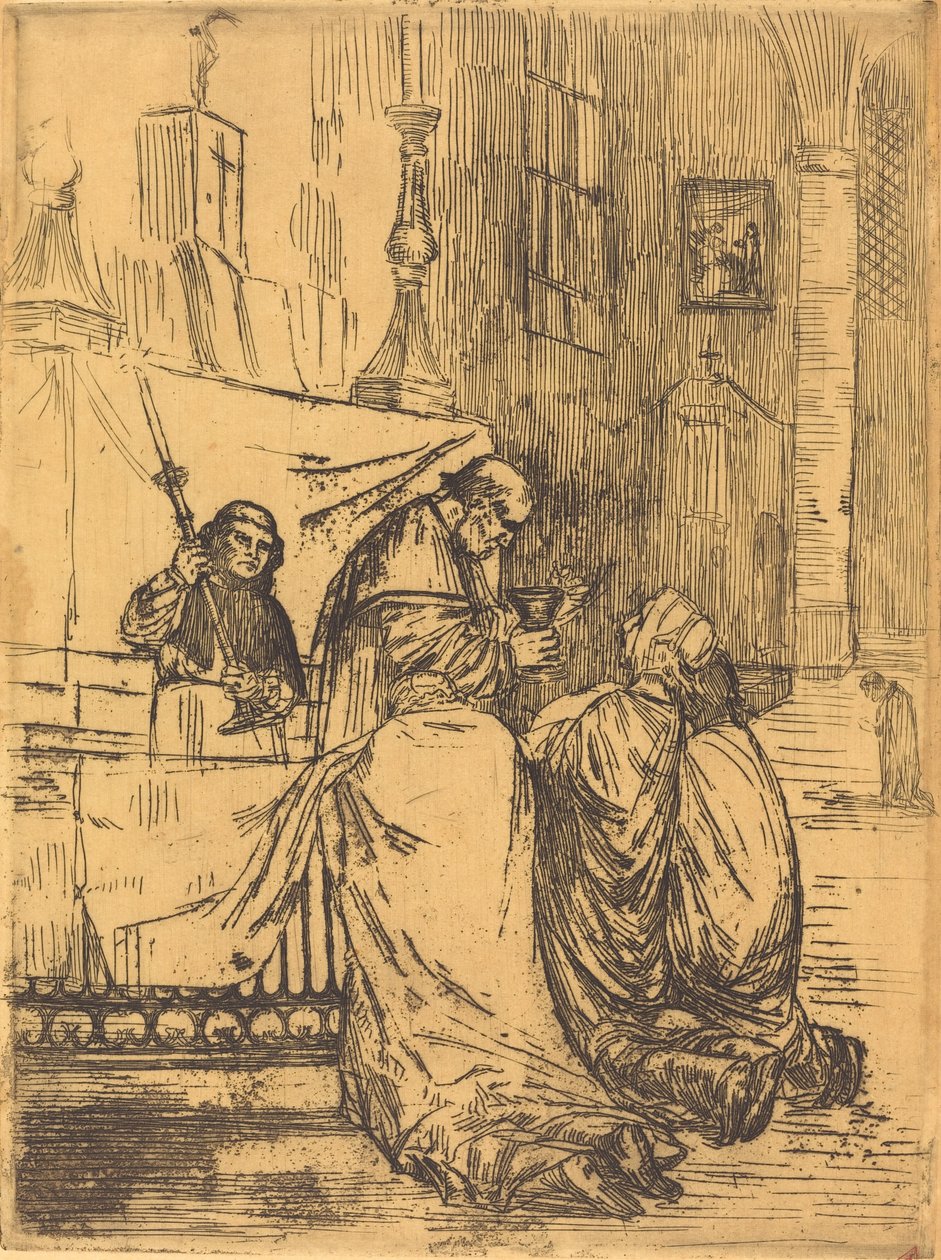 Comunione nella chiesa di Saint Medard da Alphonse Legros