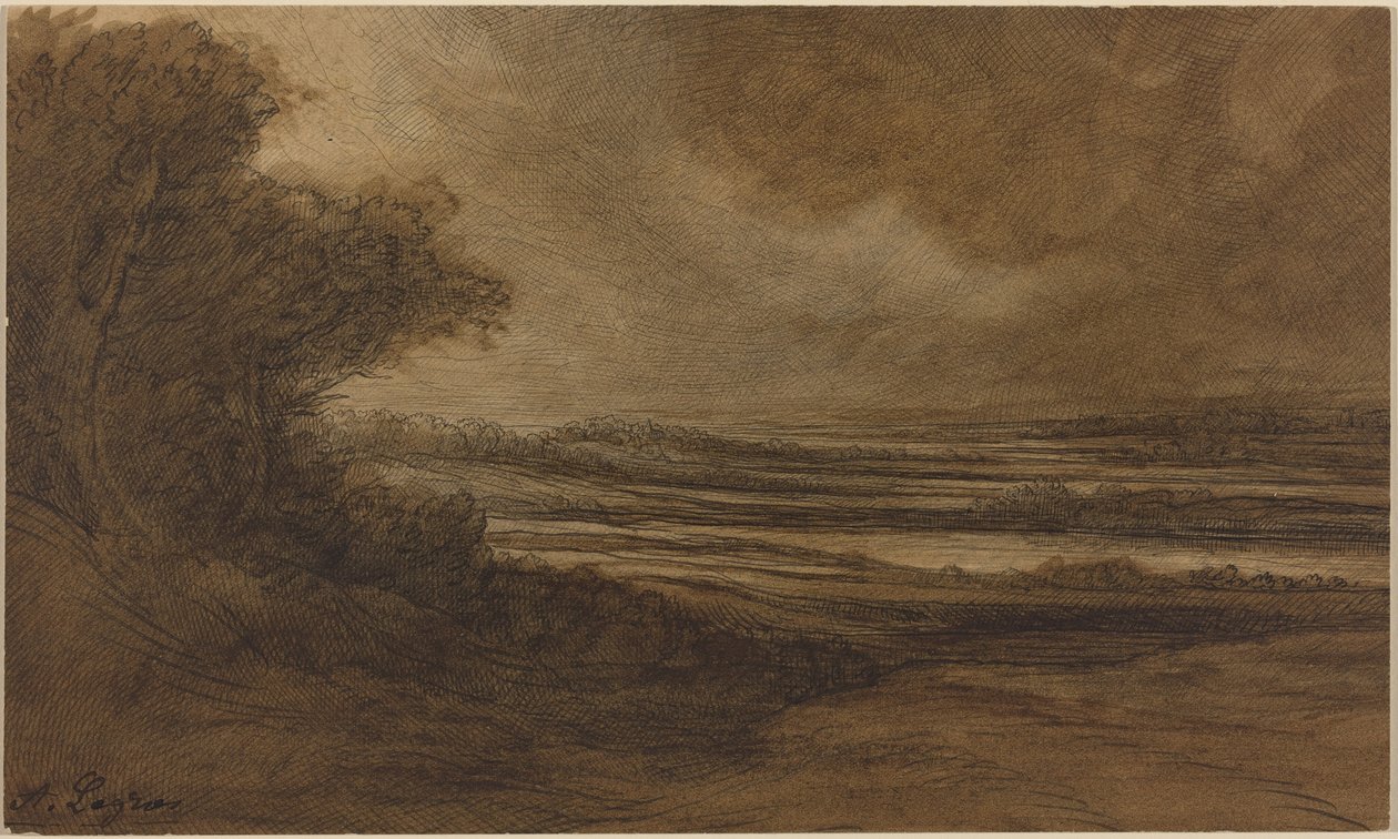 Campagna della Borgogna [recto] da Alphonse Legros