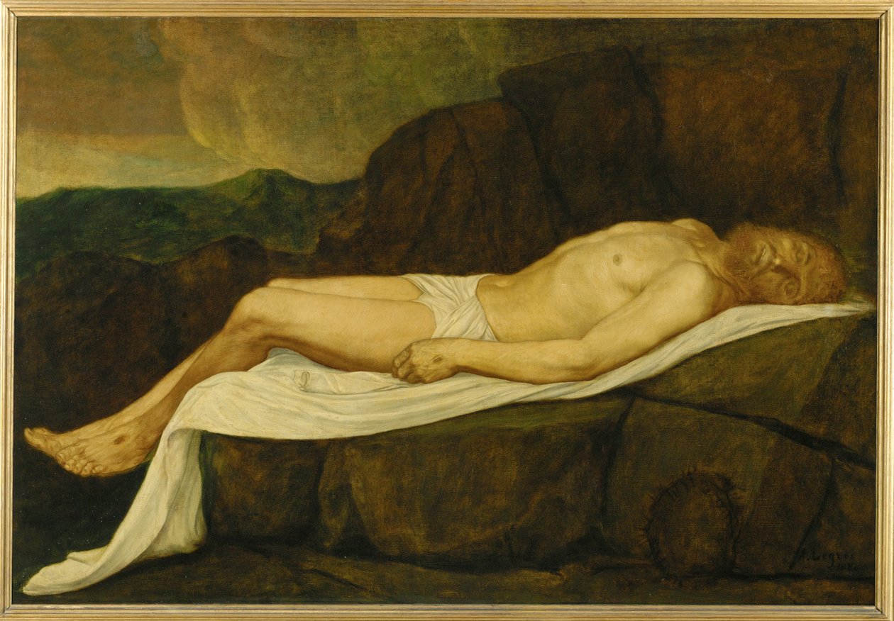 Cristo morto (dipinto su tela) da Alphonse Legros