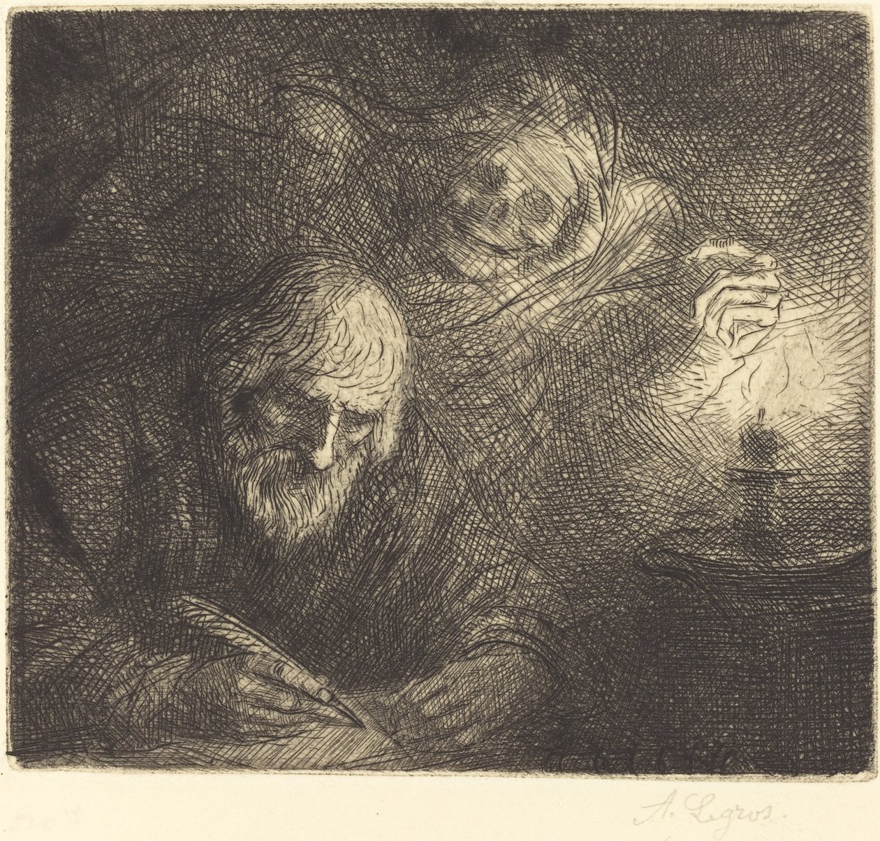 La morte e il filosofo (La mort et le philosophe) da Alphonse Legros