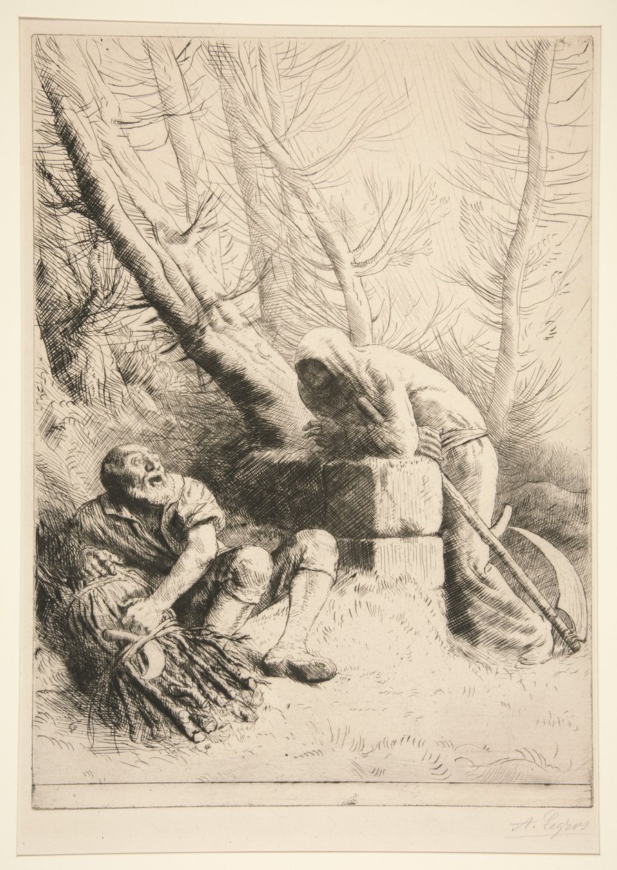 La morte e il boscaiolo da Alphonse Legros