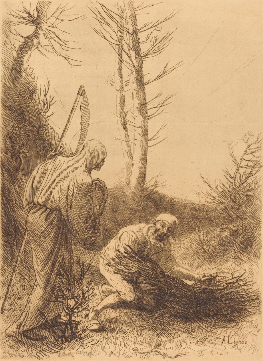 La morte e il boscaiolo, 2ª tavola da Alphonse Legros