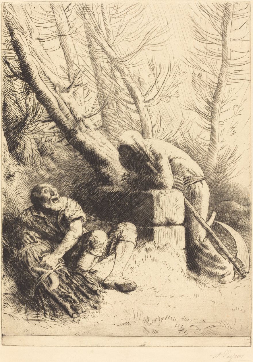 La morte e il boscaiolo da Alphonse Legros