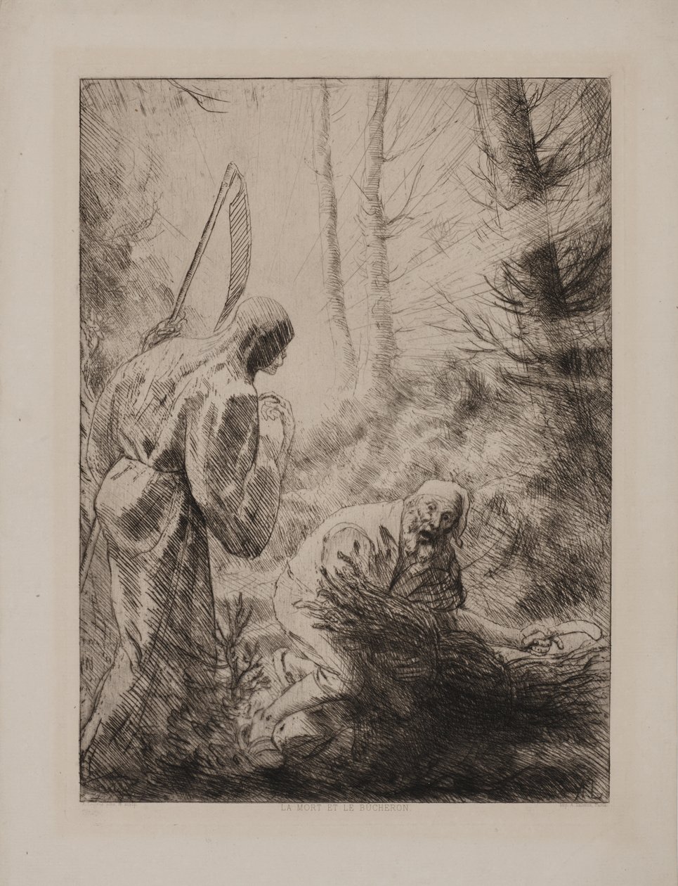 La morte e il boscaiolo da Alphonse Legros