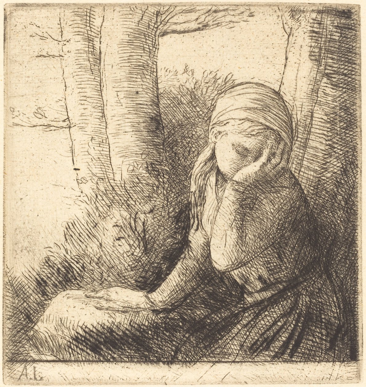 Giovane disperata da Alphonse Legros