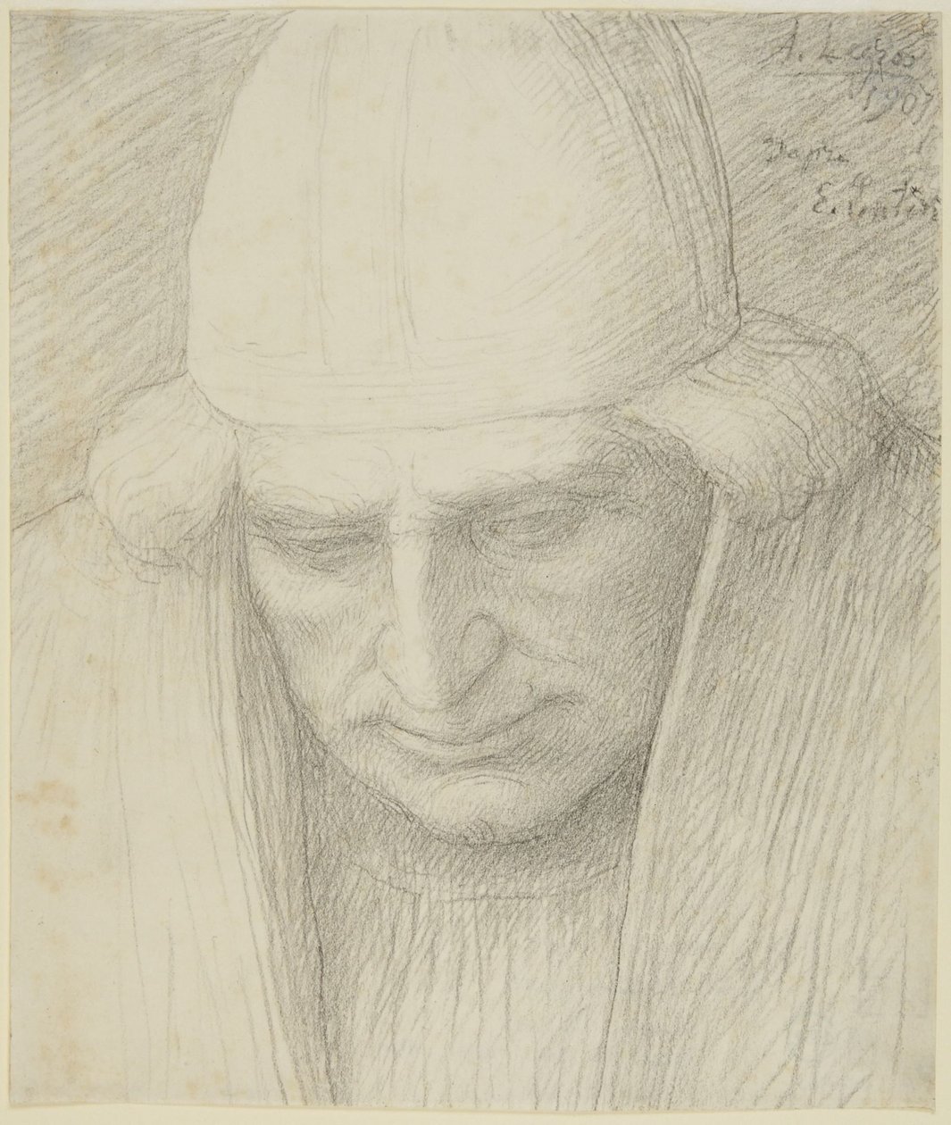 Anziano con il berretto da Alphonse Legros