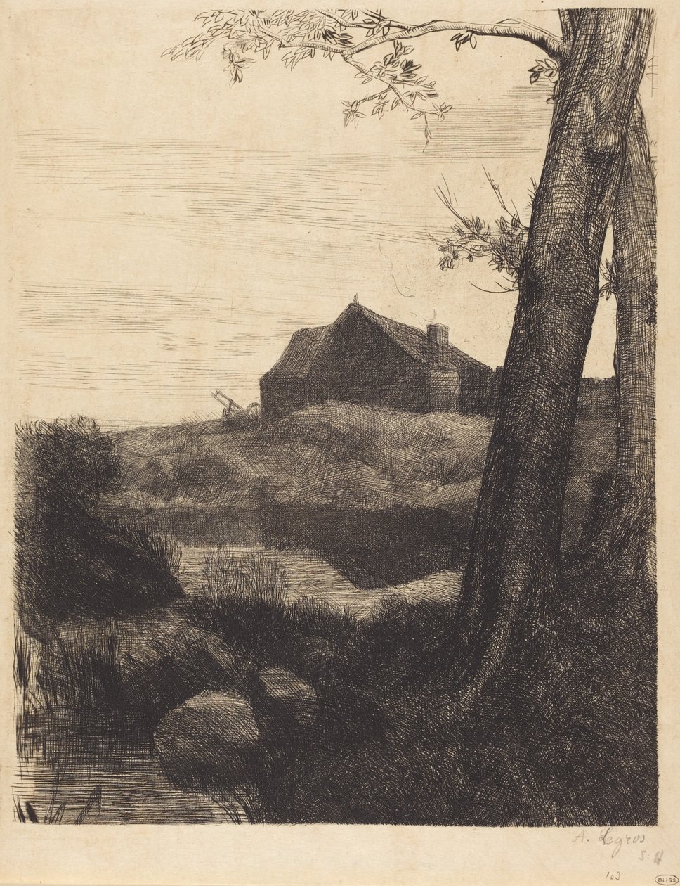 Fattoria con un grande albero (La fattoria con il grande albero) da Alphonse Legros