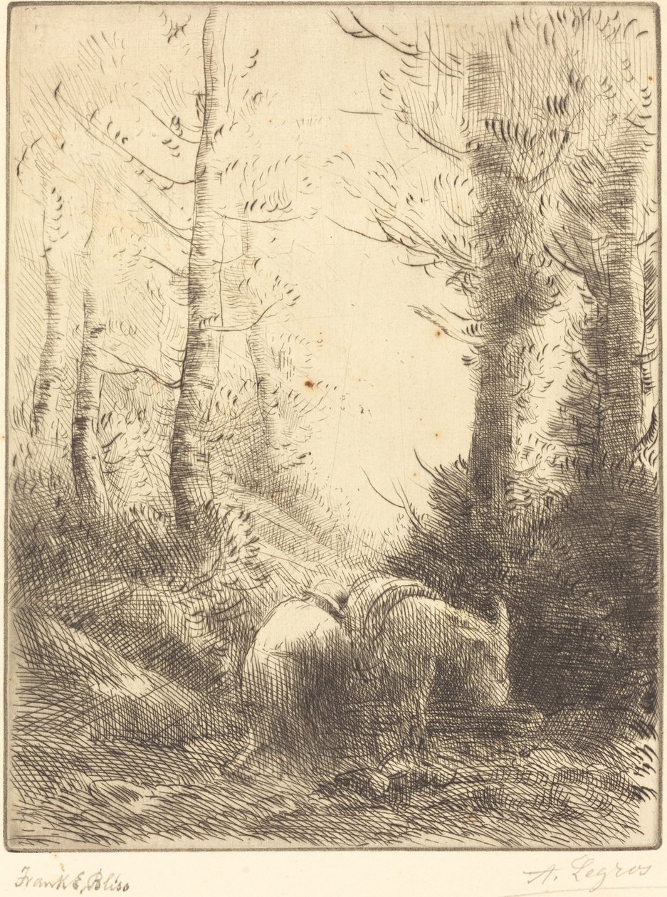 Contadino e il Suo Asino da Alphonse Legros