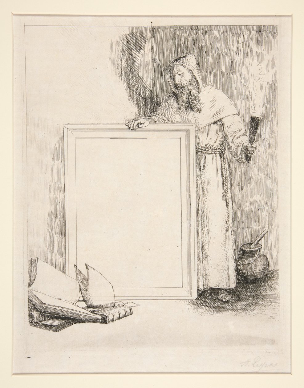 "Cinquanta impressioni di 10 incisioni" (Frontespizio della serie pubblicata da Marseille Holloway) da Alphonse Legros