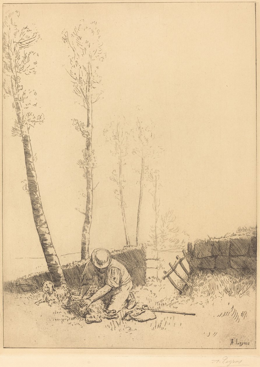 Il ritrovamento della pecora (Le mouton retrouvé) da Alphonse Legros