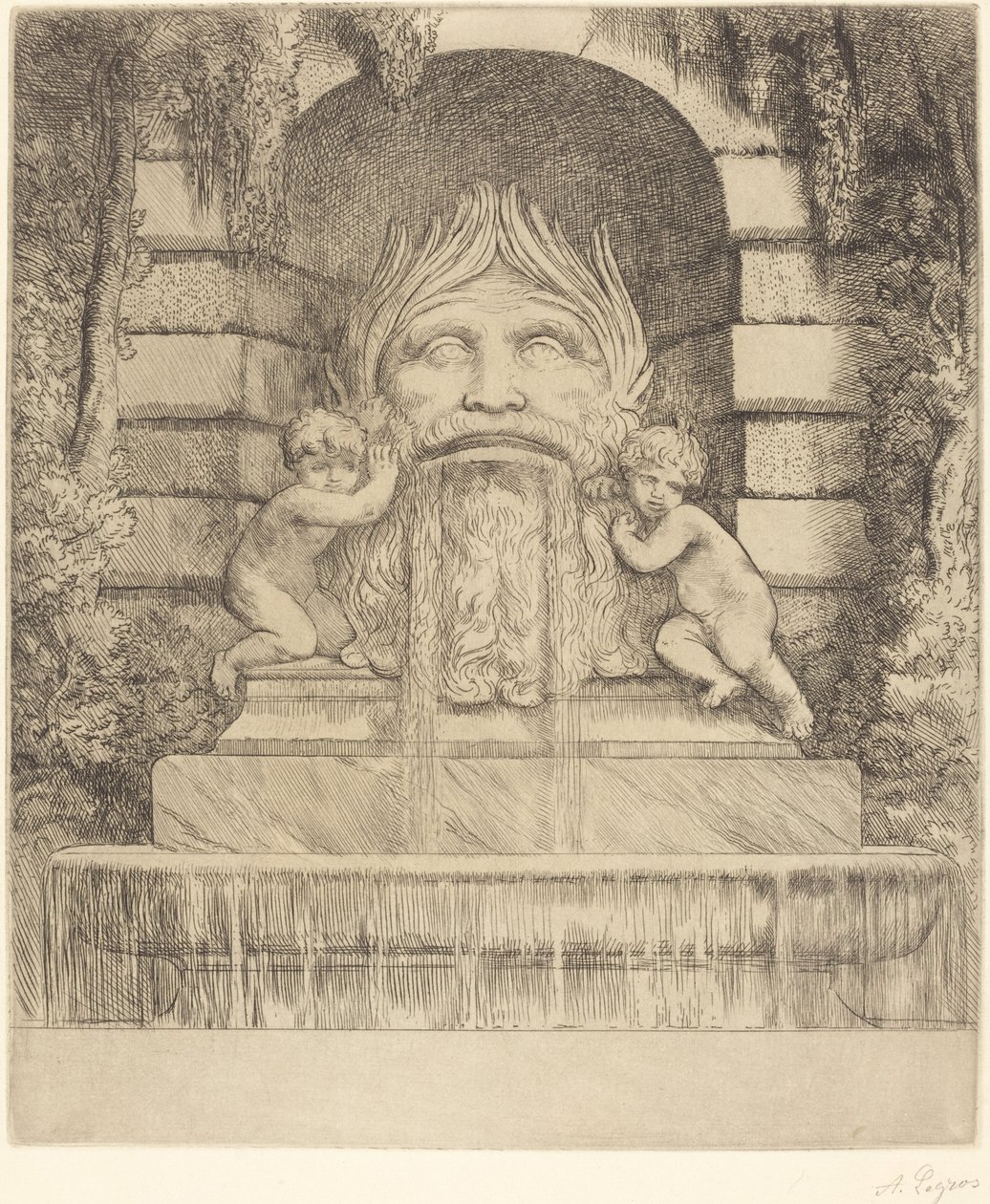 Fontana: Grottesco, Bambini e Bacino da Alphonse Legros