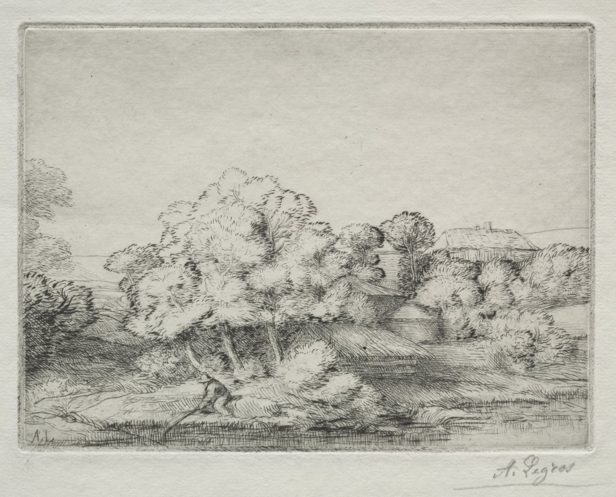 Borgo vicino al lago da Alphonse Legros