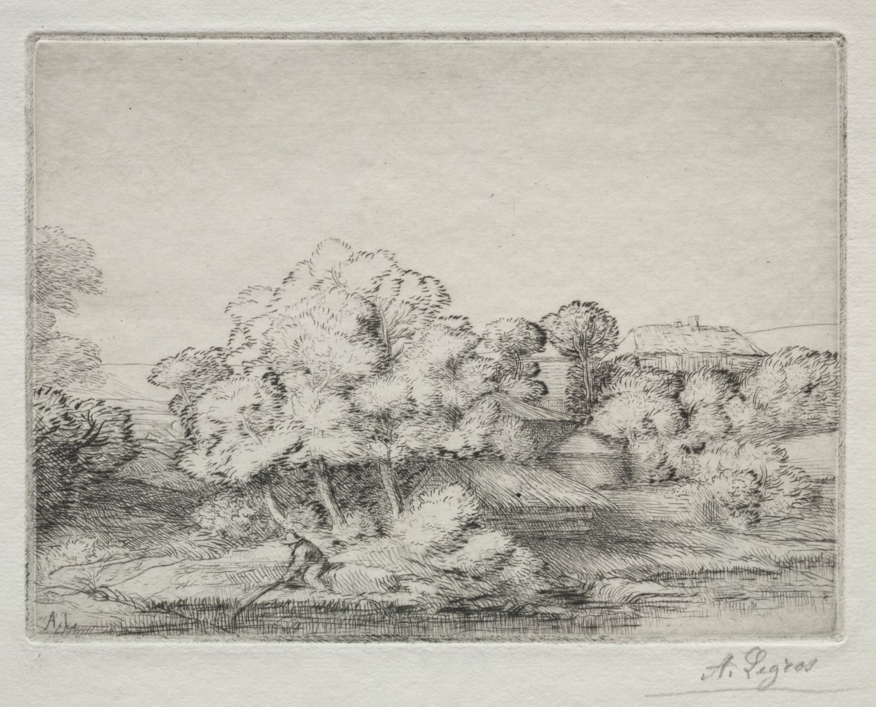 Borgo vicino al lago da Alphonse Legros