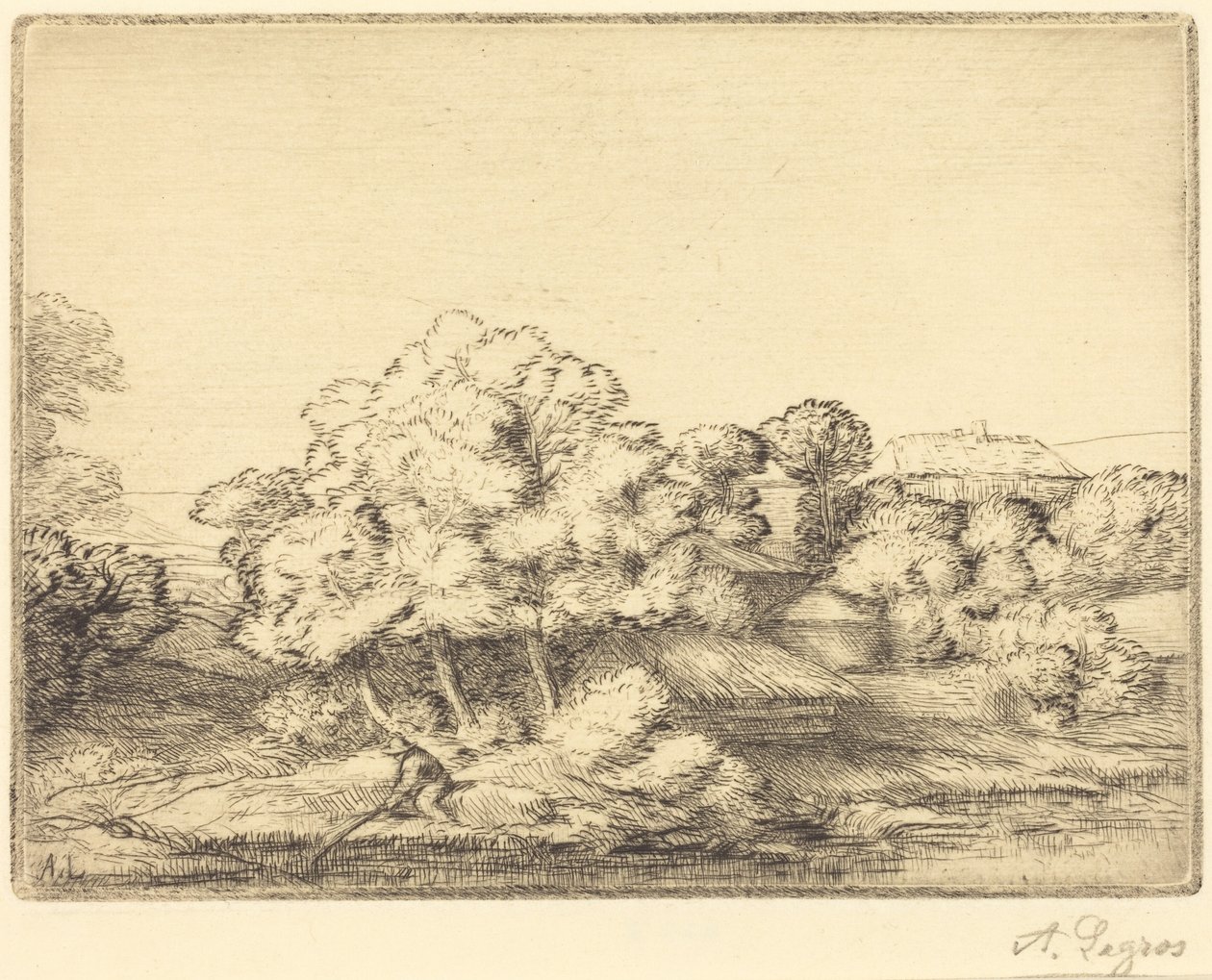 Borgo presso il lago da Alphonse Legros