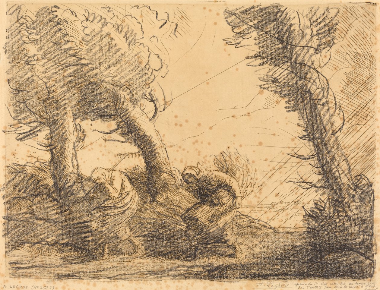 Mietitori sorpresi dalla tempesta da Alphonse Legros