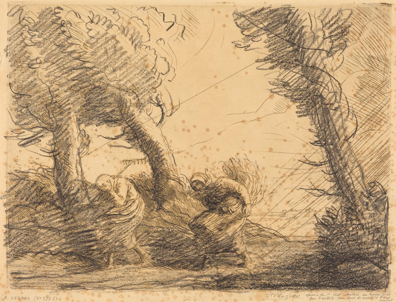 Mietitrici sorprese dal temporale da Alphonse Legros