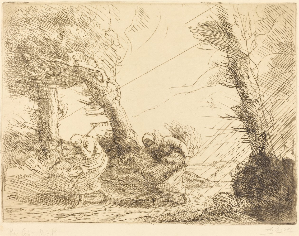 Mietitori sorpresi dalla tempesta da Alphonse Legros