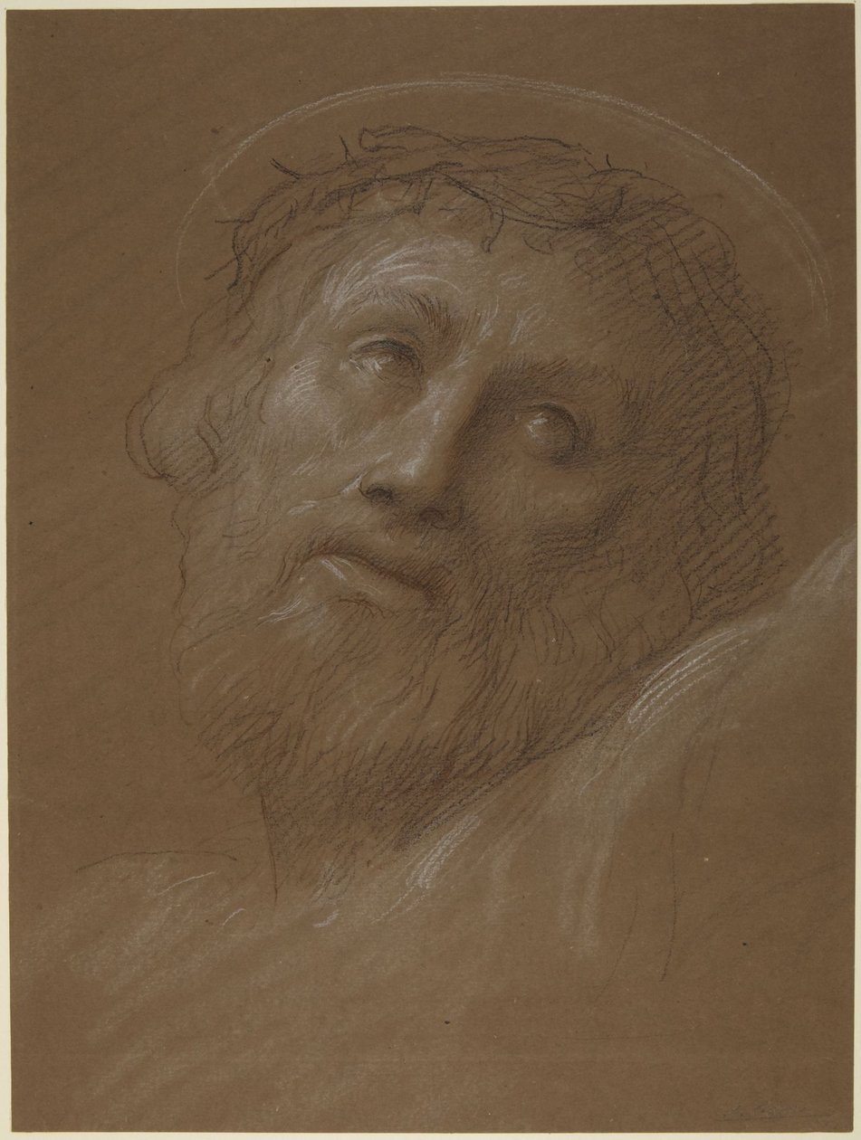 Testa di Cristo coronata di spine da Alphonse Legros