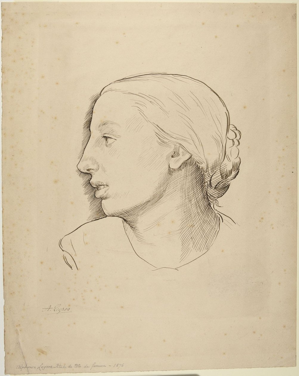 Testa di donna da Alphonse Legros