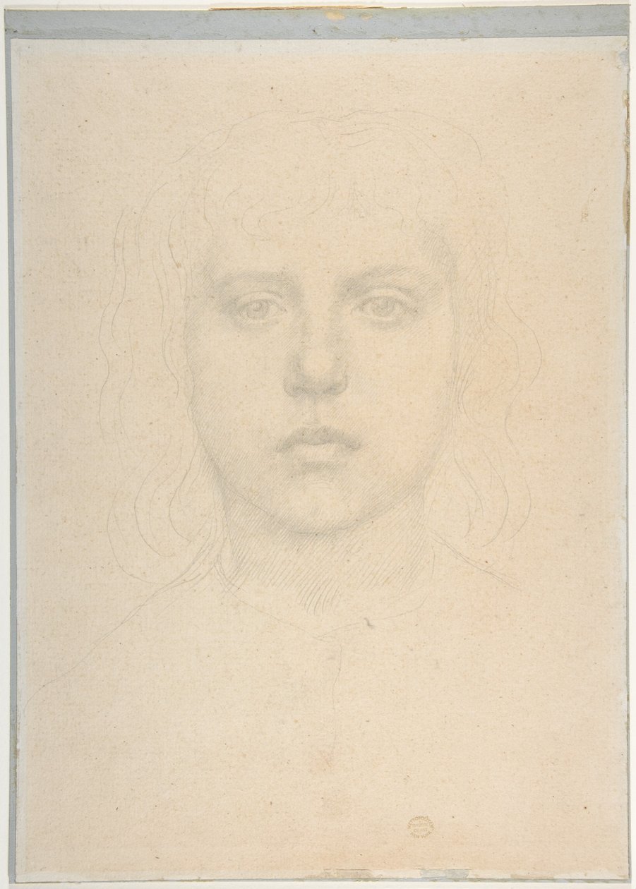 Studio di testa di ragazza da Alphonse Legros