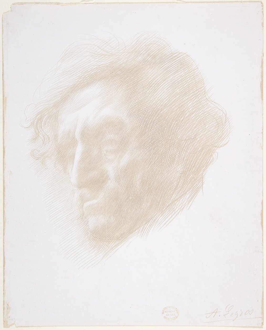 Testa di uomo da Alphonse Legros