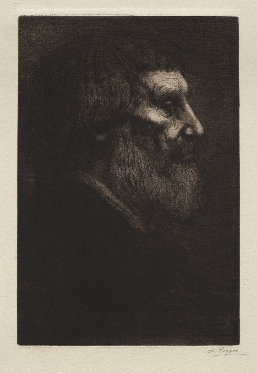 Testa di un uomo da Alphonse Legros