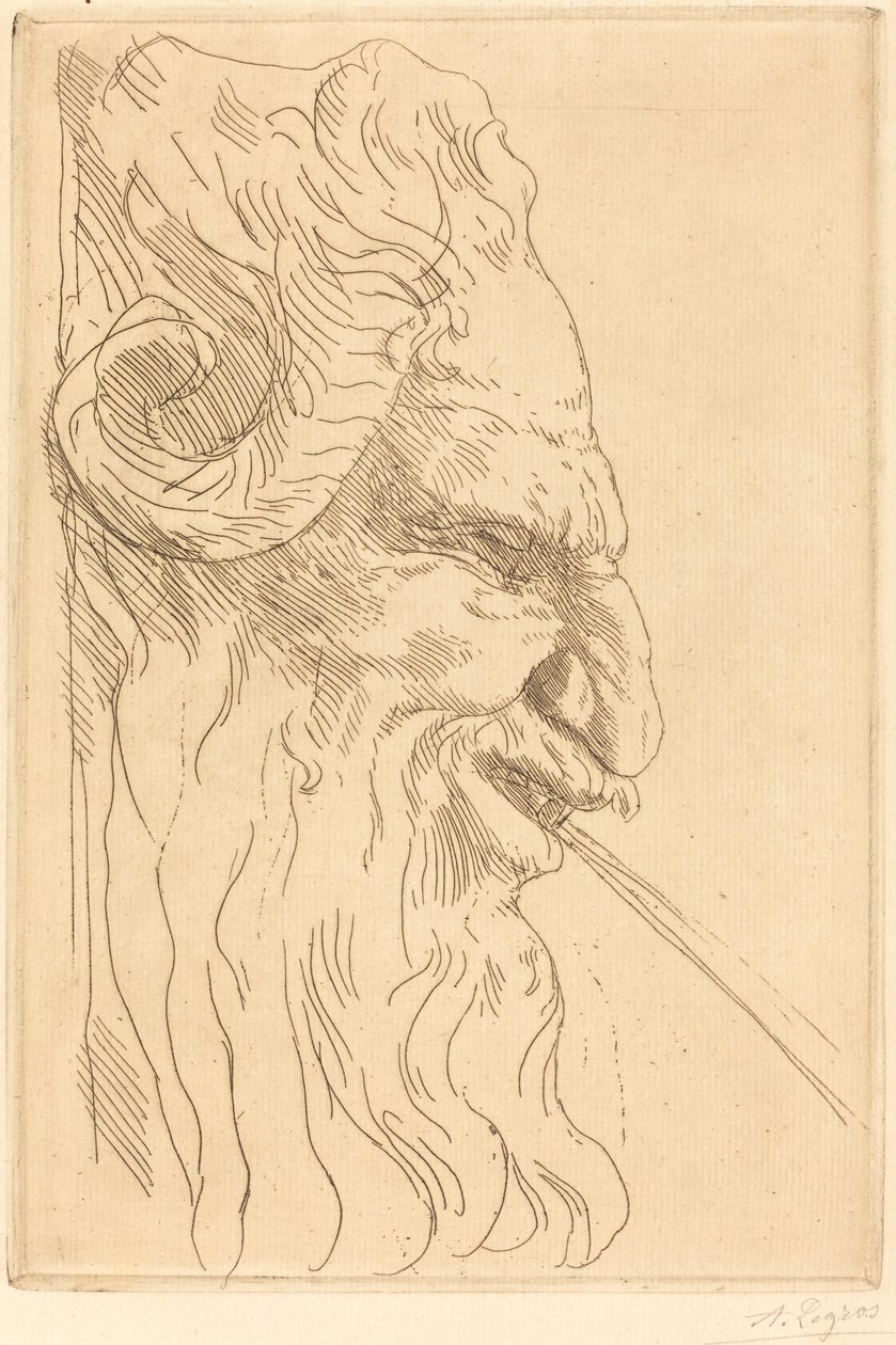 Testa di un satiro da Alphonse Legros