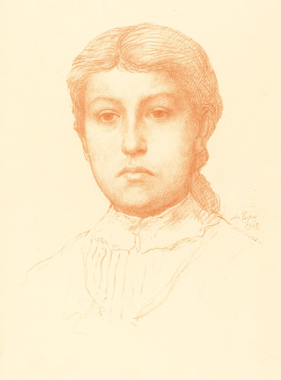 Testa di una giovane ragazza da Alphonse Legros
