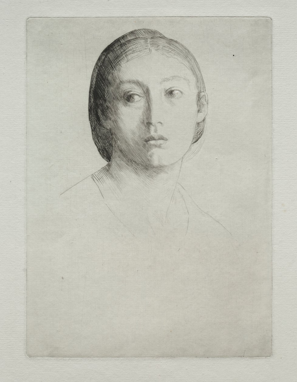 Testa di una giovane ragazza da Alphonse Legros