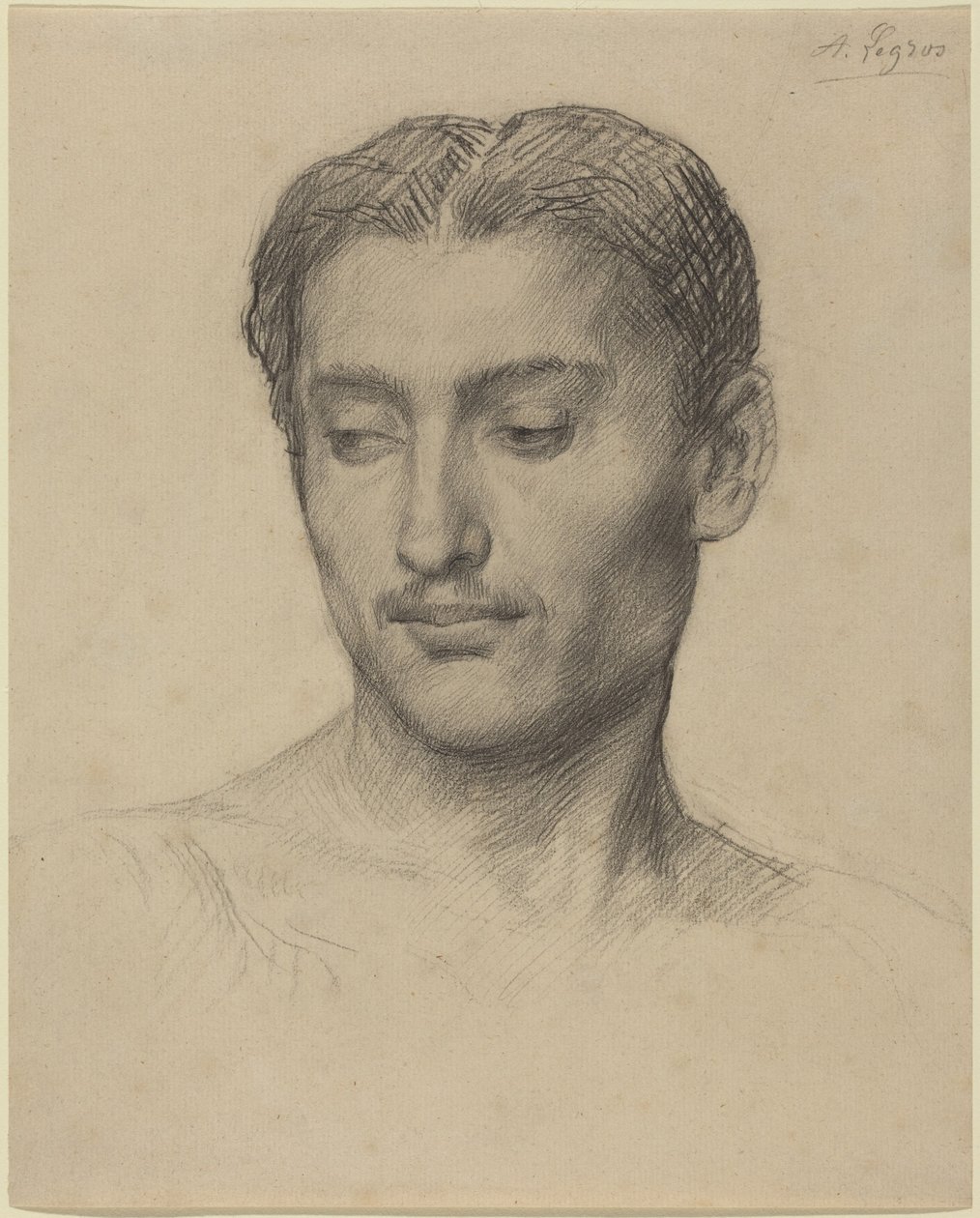 Testa di giovane uomo da Alphonse Legros