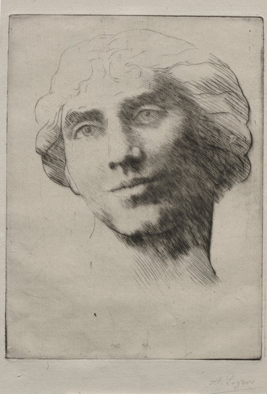 Testa di una giovane donna da Alphonse Legros