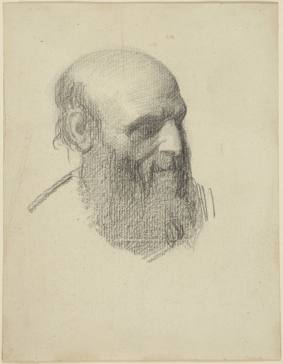 Testa di un uomo barbuto da Alphonse Legros