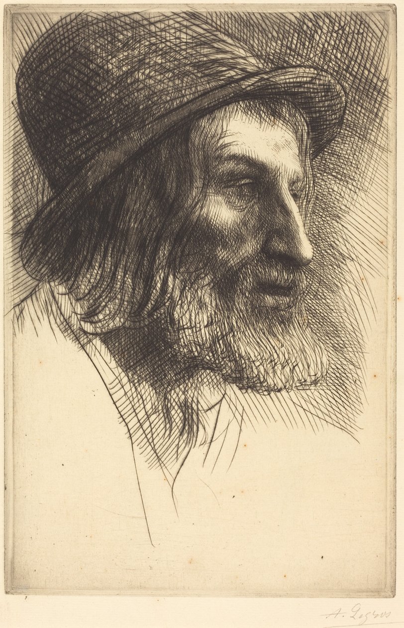 Testa di un lavoratore inglese (Il pastore) da Alphonse Legros