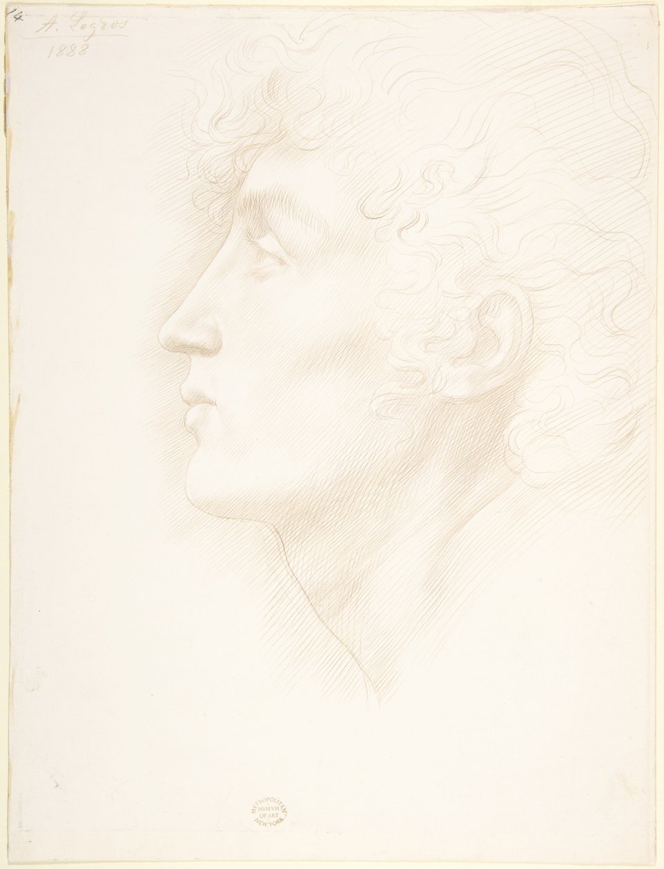 Testa di una ragazza irlandese da Alphonse Legros