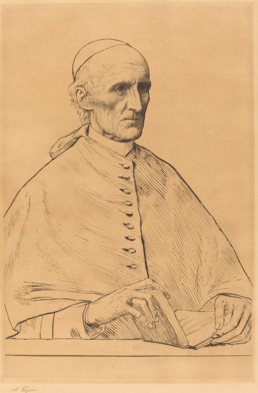 Sua Eminenza il Cardinale Manning, 1ª tavola da Alphonse Legros