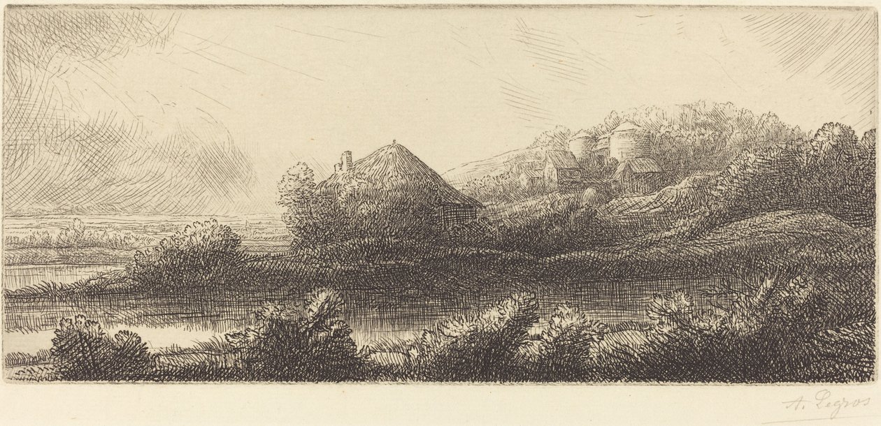 Capanna nella palude da Alphonse Legros